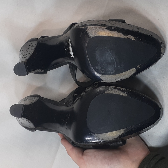 Miu Miu black leather platform heels size 38.5 size 8.5 - Picture 9 of 11